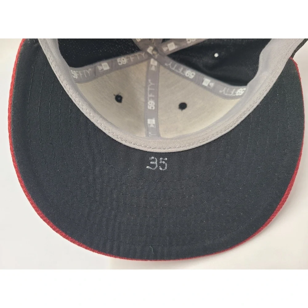 Arizona Diamondbacks New Era 59Fifty Fitted 7 Hat Cap Polyester‎ MLB Black Red